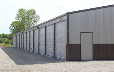 Large Overhead Doors allow for easy access to Storage
